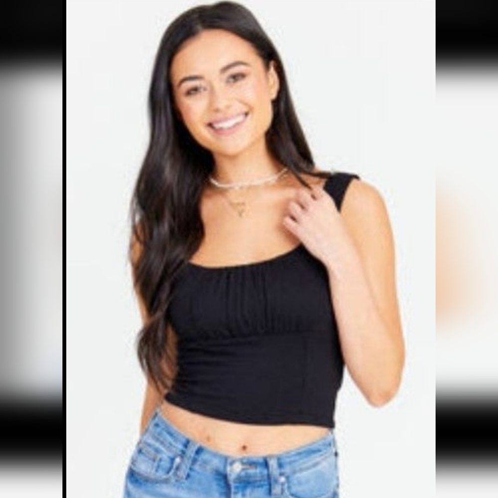 altard state black emma knit cami
